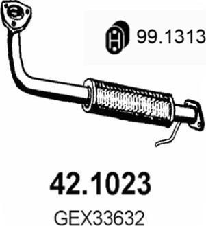 ASSO 42.1023 - Изпускателна тръба vvparts.bg