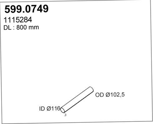 ASSO 599.0749 - Монтажен комплект, гърне vvparts.bg