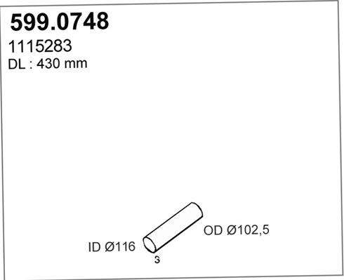 ASSO 599.0748 - Монтажен комплект, гърне vvparts.bg