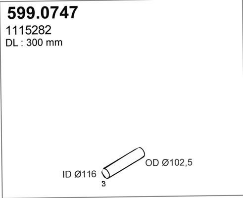 ASSO 599.0747 - Монтажен комплект, гърне vvparts.bg