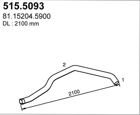 ASSO 515.5093 - Изпускателна тръба vvparts.bg