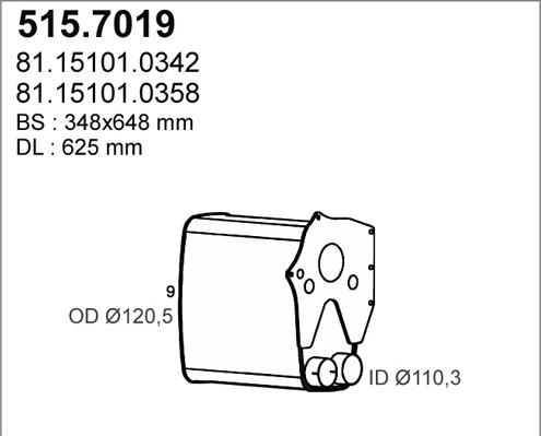 ASSO 515.7019 - Средно, задно гърне vvparts.bg