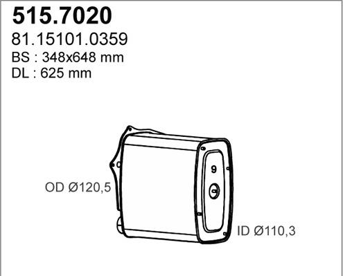 ASSO 515.7020 - Средно, задно гърне vvparts.bg