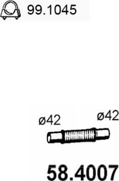 ASSO 58.4007 - Изпускателна тръба vvparts.bg