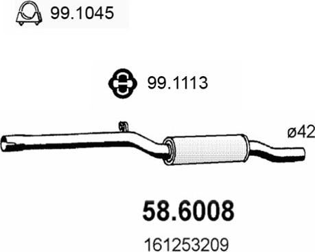 ASSO 58.6008 - Средно гърне vvparts.bg