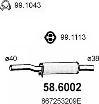 ASSO 58.6002 - Средно гърне vvparts.bg