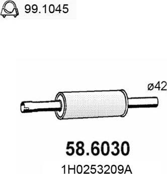 ASSO 58.6030 - Средно гърне vvparts.bg