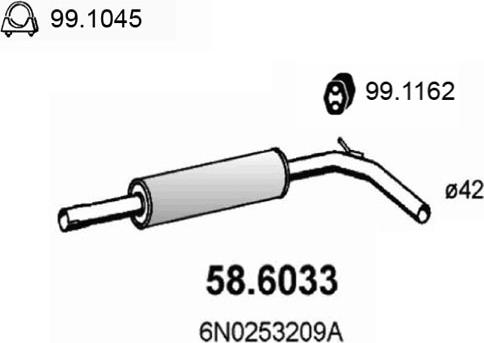 ASSO 58.6033 - Средно гърне vvparts.bg