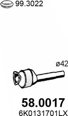 ASSO 58.0017 - Катализатор vvparts.bg