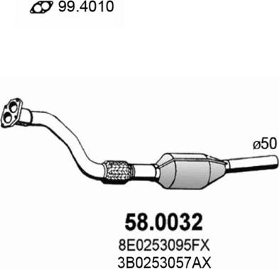 ASSO 58.0032 - Катализатор vvparts.bg