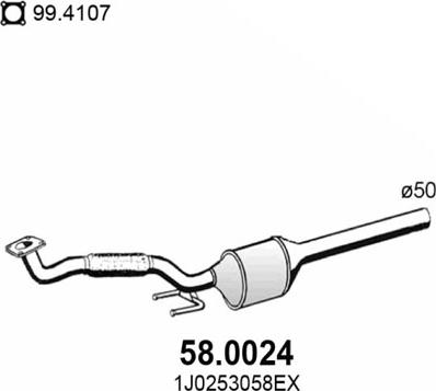 ASSO 58.0024 - Катализатор vvparts.bg