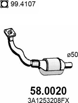 ASSO 58.0020 - Катализатор vvparts.bg