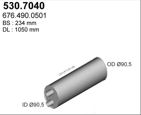 ASSO 530.7040 - Средно, задно гърне vvparts.bg