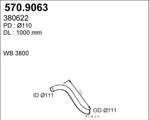 ASSO 570.9063 - Изпускателна тръба vvparts.bg