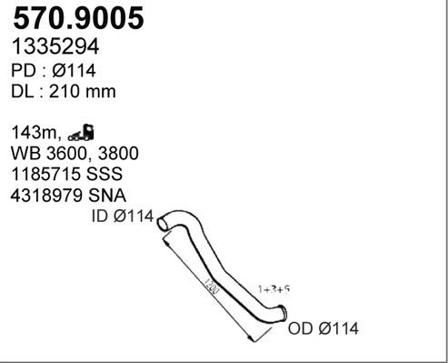 ASSO 570.9005 - Изпускателна тръба vvparts.bg