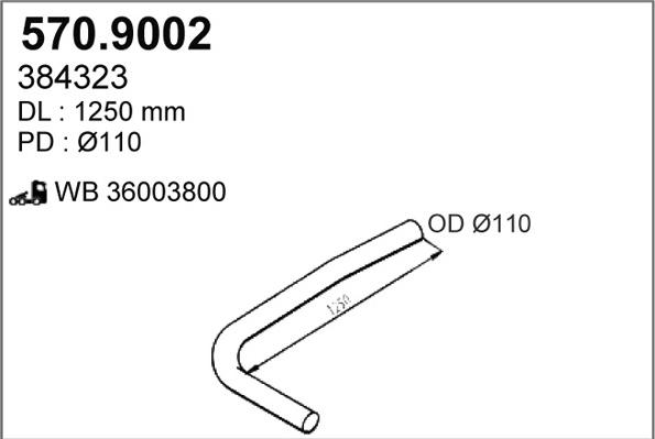 ASSO 570.9002 - Изпускателна тръба vvparts.bg