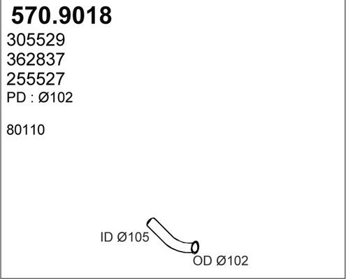 ASSO 570.9018 - Изпускателна тръба vvparts.bg