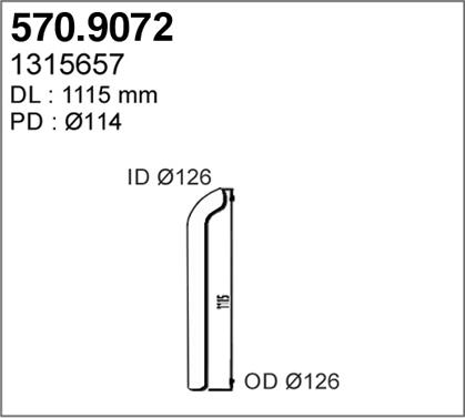 ASSO 570.9072 - Изпускателна тръба vvparts.bg