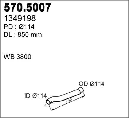 ASSO 570.5007 - Изпускателна тръба vvparts.bg