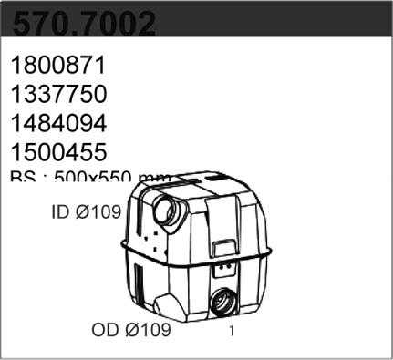 ASSO 570.7001 - Средно, задно гърне vvparts.bg