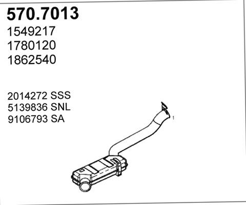 ASSO 570.7013 - Средно, задно гърне vvparts.bg