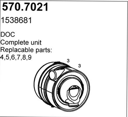 ASSO 570.7021 - Средно, задно гърне vvparts.bg