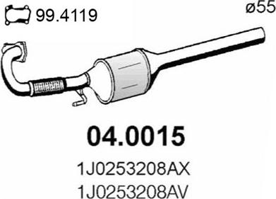 ASSO 04.0015 - Катализатор vvparts.bg