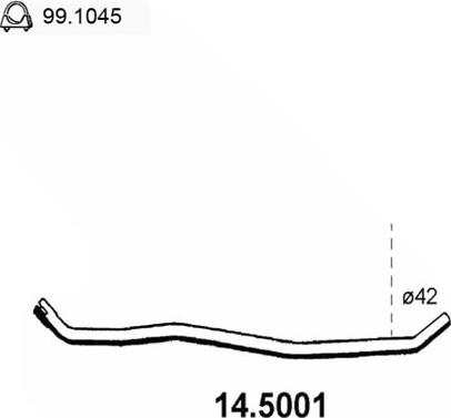 ASSO 14.5001 - Изпускателна тръба vvparts.bg