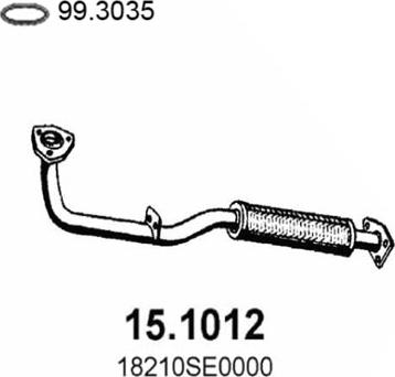 ASSO 15.1012 - Изпускателна тръба vvparts.bg