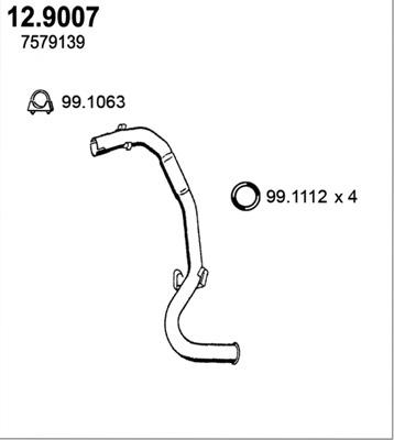 ASSO 12.9007 - Изпускателна тръба vvparts.bg