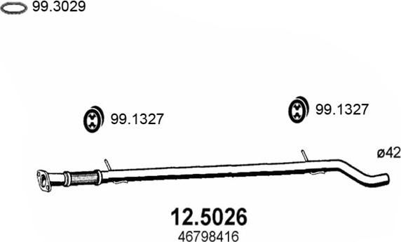 ASSO 12.5026 - Изпускателна тръба vvparts.bg