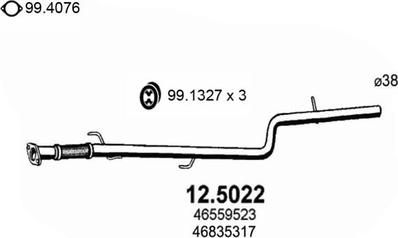 ASSO 12.5022 - Изпускателна тръба vvparts.bg