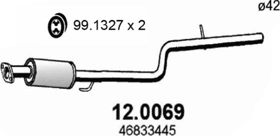 ASSO 12.0069 - Катализатор vvparts.bg