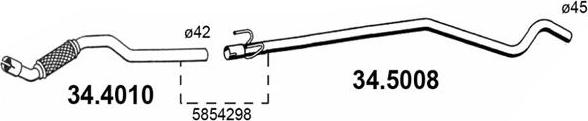 ASSO 34.4010 - Изпускателна тръба vvparts.bg