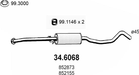 ASSO 34.6068 - Средно гърне vvparts.bg