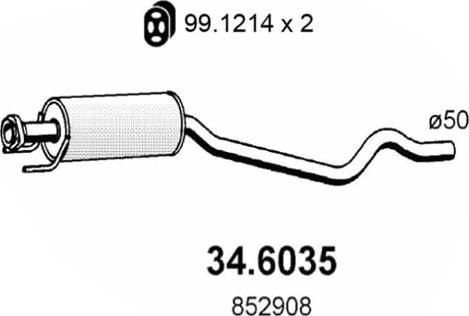 ASSO 34.6035 - Средно гърне vvparts.bg