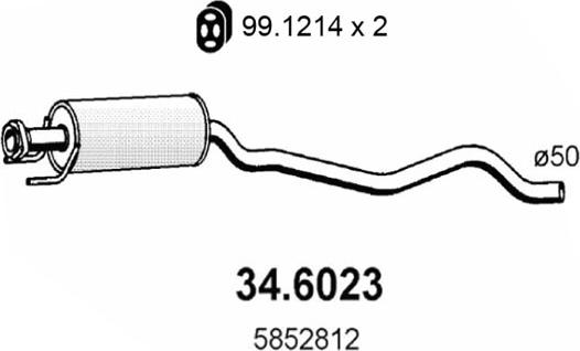 ASSO 34.6023 - Средно гърне vvparts.bg