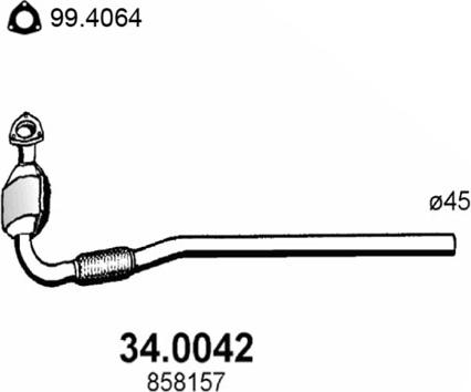 ASSO 34.0042 - Катализатор vvparts.bg