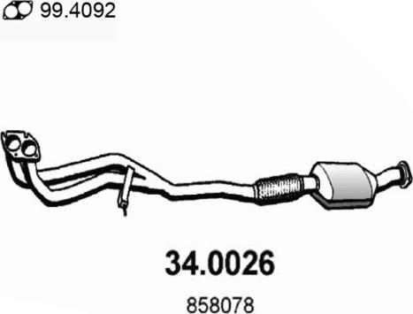 ASSO 34.0026 - Катализатор vvparts.bg