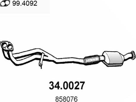 ASSO 34.0027 - Катализатор vvparts.bg