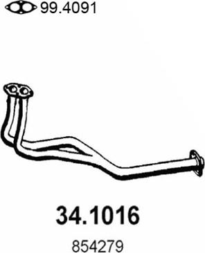 ASSO 34.1016 - Изпускателна тръба vvparts.bg