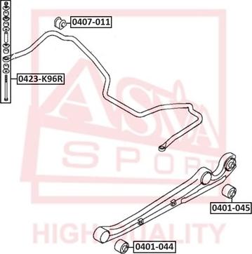 ASVA 0401-044 - Тампон, носач vvparts.bg