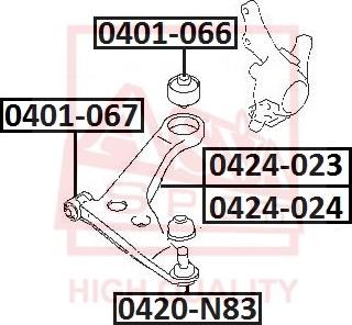 ASVA 0401-066 - Тампон, носач vvparts.bg