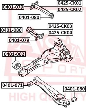 ASVA 0425-CK04 - Носач, окачване на колелата vvparts.bg