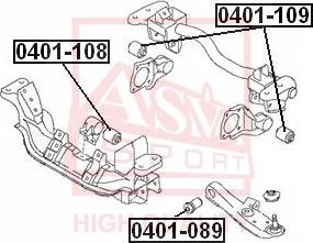 ASVA 0401-089 - Тампон, носач vvparts.bg