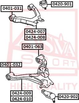 ASVA 0401-032 - Тампон, носач vvparts.bg