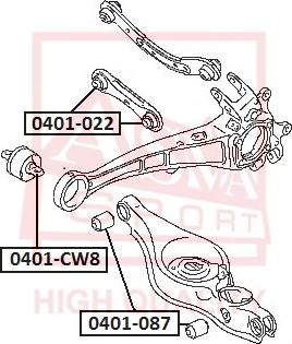 ASVA 0401-022 - Тампон, носач vvparts.bg