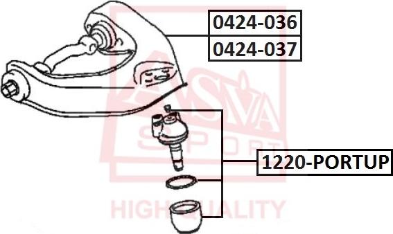 ASVA 0424-037 - Носач, окачване на колелата vvparts.bg