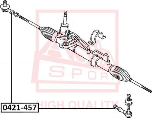 ASVA 0421-457 - Накрайник на напречна кормилна щанга vvparts.bg