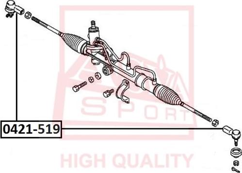 ASVA 0421-519 - Накрайник на напречна кормилна щанга vvparts.bg